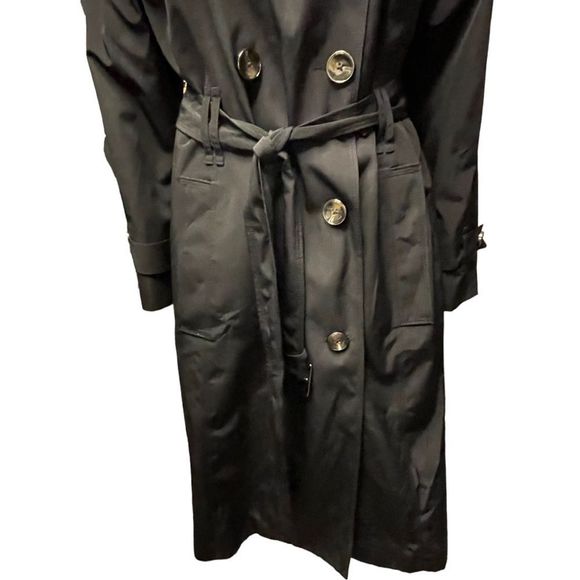 LONDON FOG 3/4 Length Double Breasted Trench Coat Size Medium - Picture 8 of 16